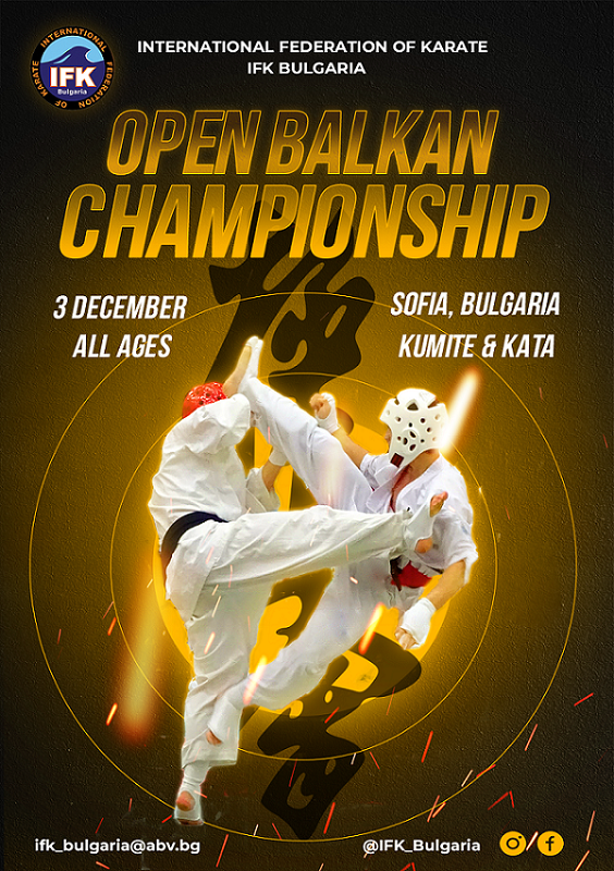 Bulgaria will host Open Balkan Championship in Kyokushin Karate
